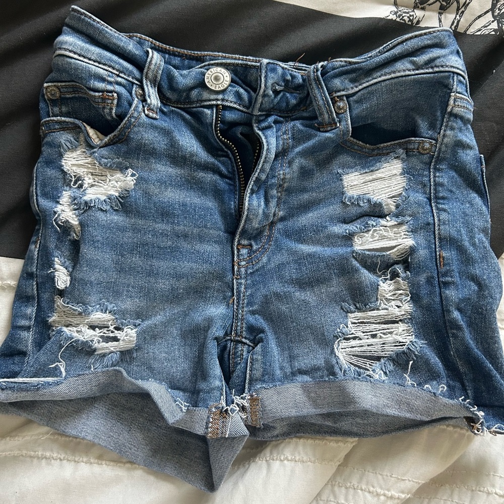 Hi Rise Shortie Shorts